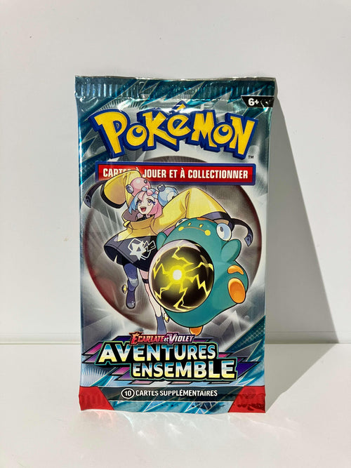 Booster Pokémon Écarlate et Violet Aventures Ensemble, visuel personnage et créature, 10 cartes