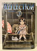 Couverture manga Reflection tome 3, jeune fille sous la pluie avec un chien et un parapluie rose