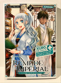 Couverture manga Remède Impérial tome 2, personnages en habits traditionnels devant étagères