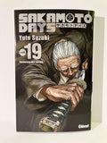 Couverture du manga Sakamoto Days tome 19, personnage âgé tenant un katana, éditions Glénat