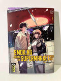 Couverture manga Smoking Behind the Supermarket with You Tome 4, deux personnages sous la neige