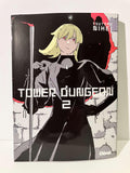 Couverture manga Tower Dungeon tome 2, personnage blond devant mur en pierre, Tsutomu Nihei