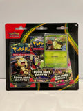 Tripack Pokémon contenant 3 boosters de Équilibre Parfait avec une carte promo