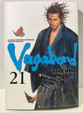 Couverture du manga Vagabond tome 21, samouraï dessin, papillons, Takehiko Inoue, Delcourt