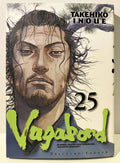 Couverture manga Vagabond tome 25, portrait d'homme aux cheveux longs, Takehiko Inoue