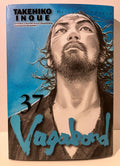Couverture manga Vagabond tome 37, portrait d’homme barbu sur fond bleu, Takehiko Inoue.