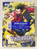 Couverture manga Valhallian the Black Iron édition collector avec personnage armé, fond jaune, volume 1.