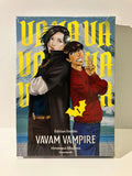 Couverture du manga Vavam Vampire édition collector, deux personnages illustrés devant fond bleu, titre en jaune.