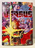Couverture manga Versus tome 2, héros épée lumineuse, personnages futuristes, Pika Edition