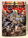 Couverture manga Versus tome 3, héros en combat, monstres, logo Pika Edition, couleurs vives