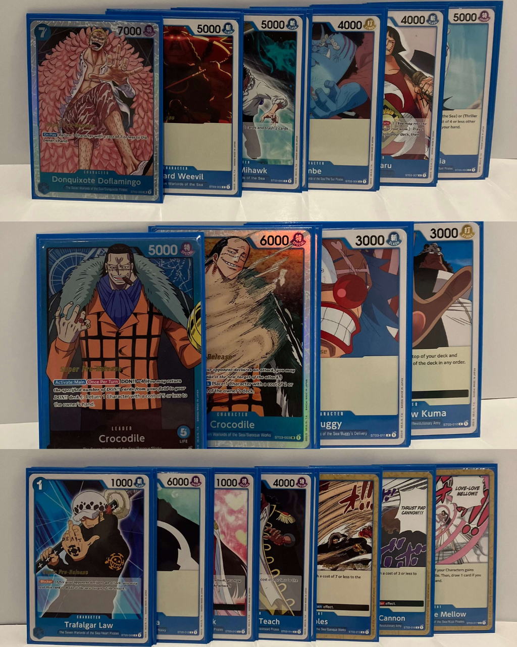 One Piece Card Game - Lot de Starter Deck 1ère Edition ST01, ST02, ST03, ST04 - Anglais